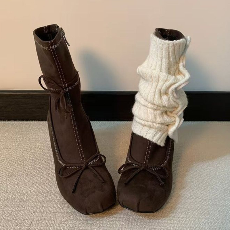 Bow High Heels Women Boots New - Winter Clothing For Women incelemesi ve fiyatı