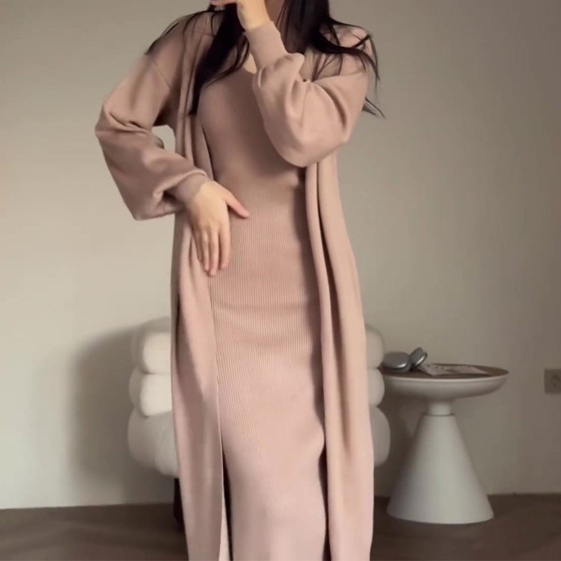 Women Knitted Dress Suit Cardi - Winter Clothing Gear incelemesi ve fiyatı