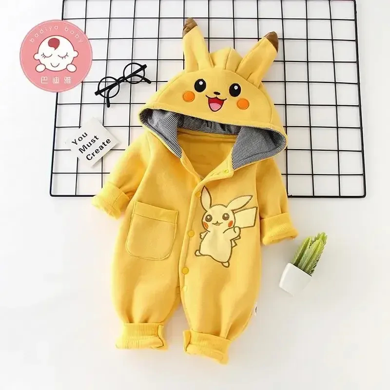 New Cute Cartoon Pokemon Pikac - Winter Clothing For Kids incelemesi ve fiyatı