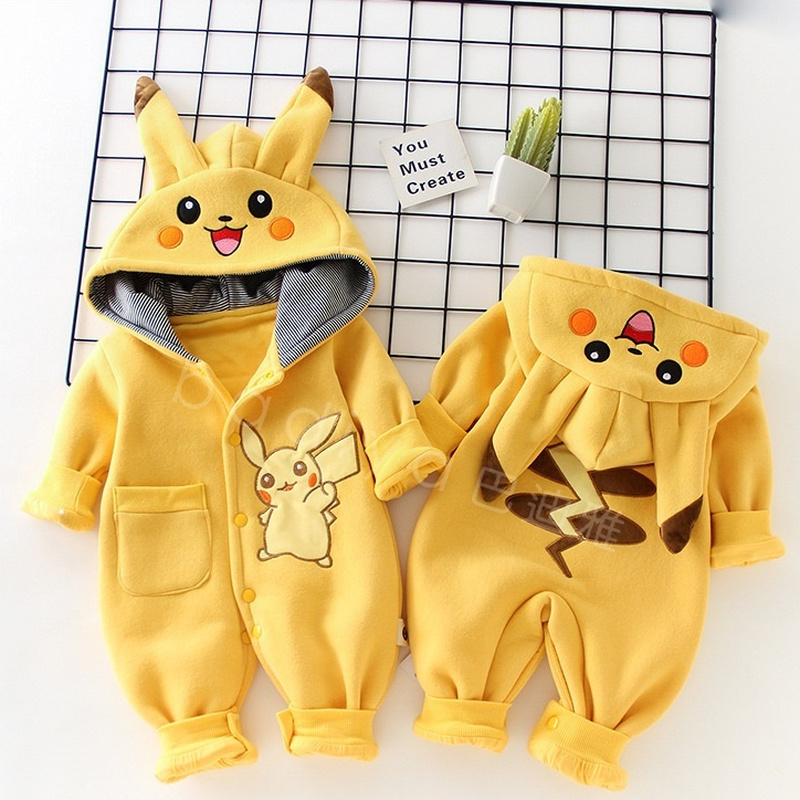 New Cute Cartoon Pokemon Pikac - Winter Clothing For Kids incelemesi ve fiyatı