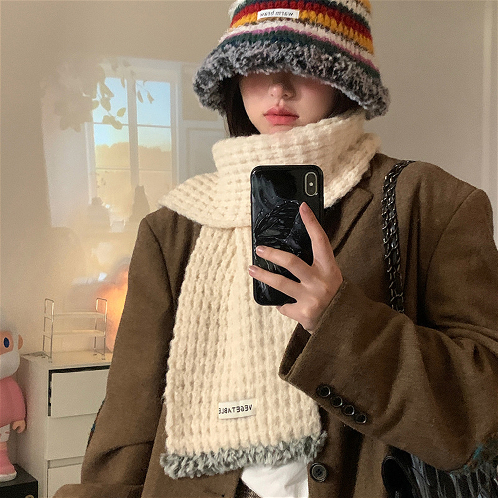 Thickened Warm Tassel Scarf Wo - Winter Clothing Accessories incelemesi ve fiyatı
