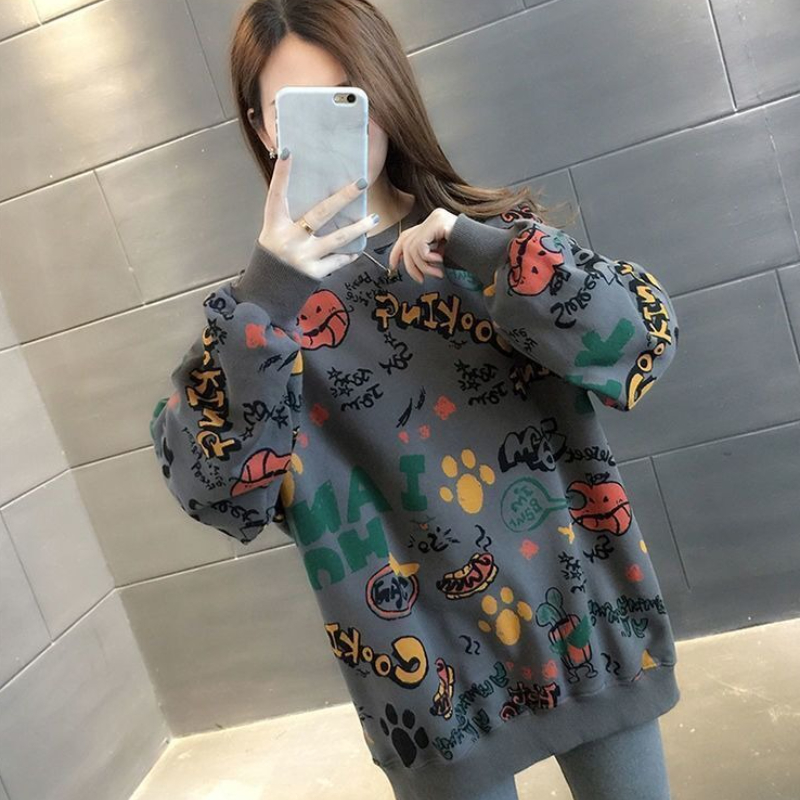 Casual Printed Loose Women's S - Winter Clothing Essential incelemesi ve fiyatı