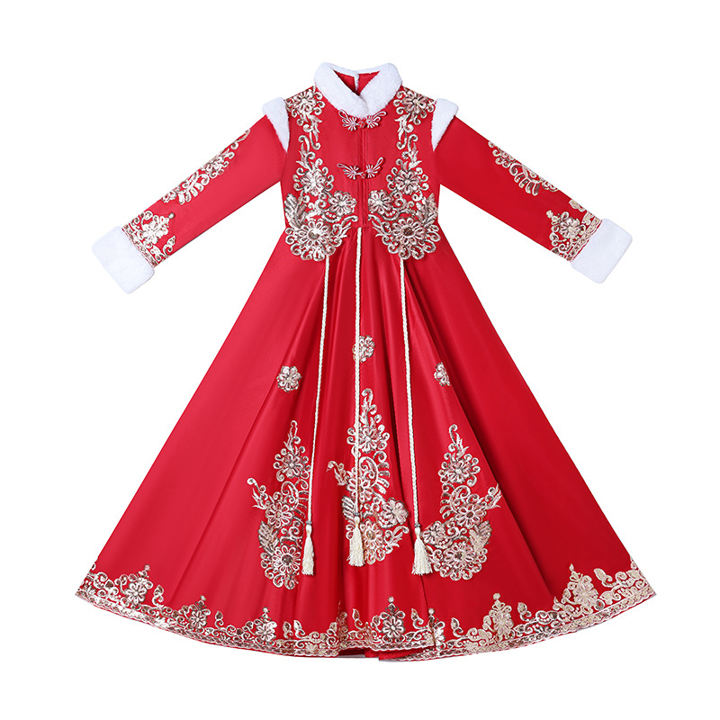 Girls Red Chinese New Year Clo - Winter Clothing For Kids incelemesi ve fiyatı