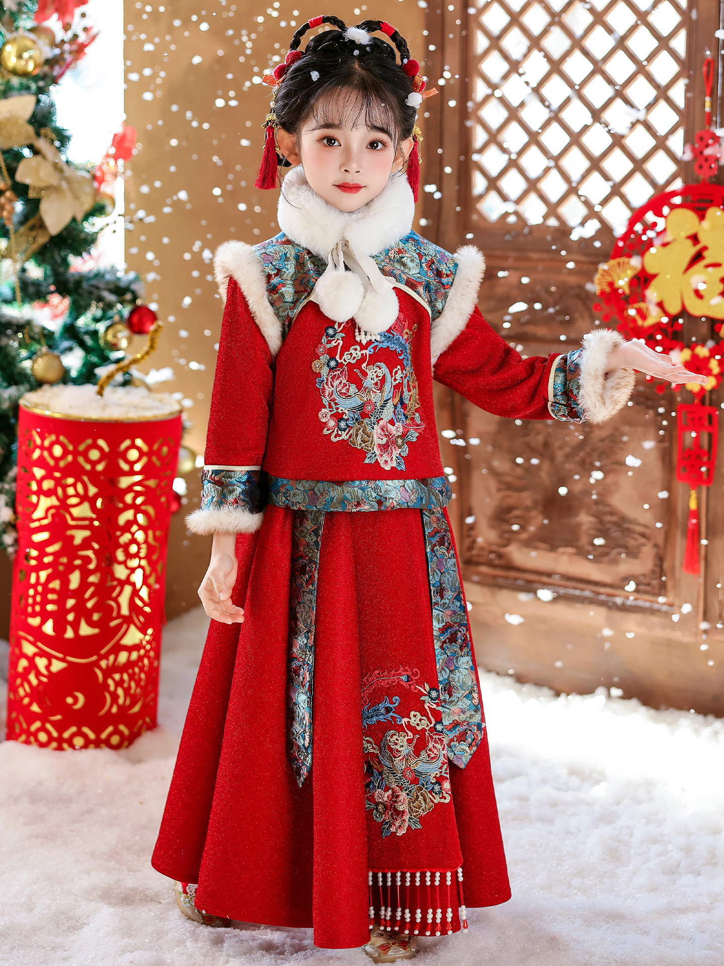 Girls Winter New Thick Qipao H - Winter Clothing For Kids incelemesi ve fiyatı