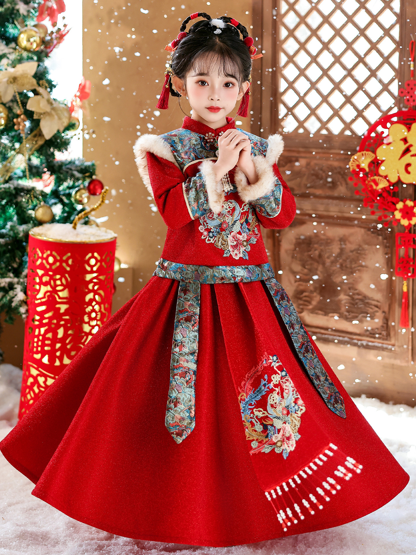 Girls Winter New Thick Qipao H - Winter Clothing For Kids incelemesi ve fiyatı