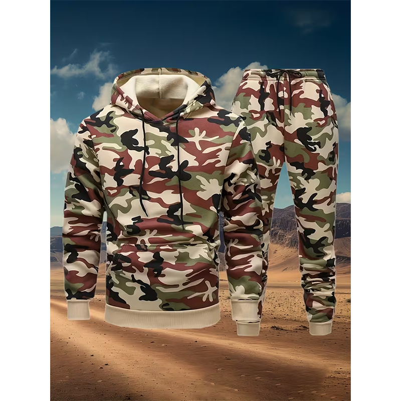 Autumn Camouflage 3D Print Hoo - Winter Clothing For Women incelemesi ve fiyatı