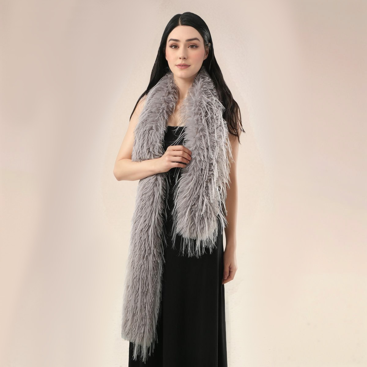 Women Faux Rabbit Fur Long Sca - Winter Clothing For Sale incelemesi ve fiyatı
