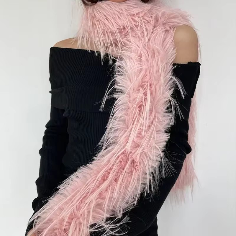 Women Faux Rabbit Fur Long Sca - Winter Clothing For Sale incelemesi ve fiyatı